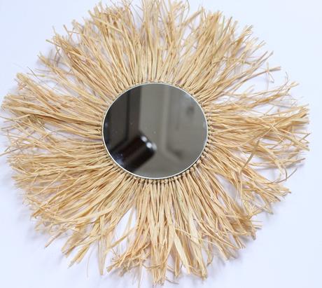 tuto diy miroir en raphia fibre bambou fait-maison