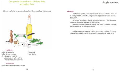 Soupe de roquette au chèvre frais et pollen frais Soupe de roquette au chèvre frais et pollen frais