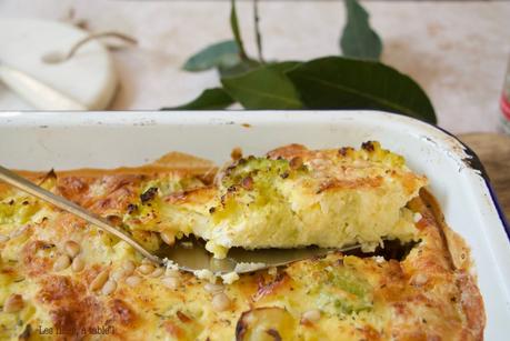 Clafoutis au chou romanesco et chèvre