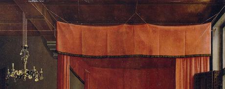 van der weyden 1434 ca annonciation Louvre detail lit