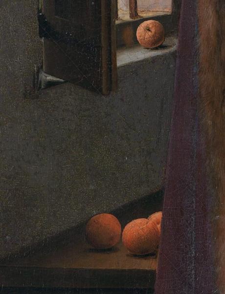 Van_Eyck 1434 _Arnolfini_Portrait oranges