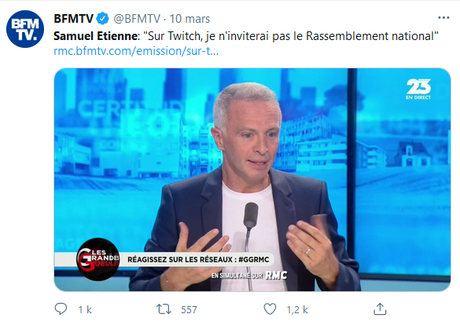 Quelle grande modernité, @SamuelEtienne, vraiment… #RN #twitch
