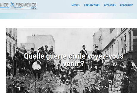 Sur Nice-Provence Info, site suprémaciste blanc, on appelle à tuer les « islamo-gauchistes ». Merci Madame Vidal.