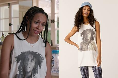 LOVE IN THE TIME OF CORONA : Sade’s Bob Marley print oversized tank