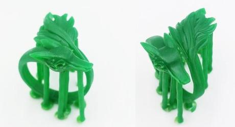master en résine de la bague japonaise obtenue par impression 3D