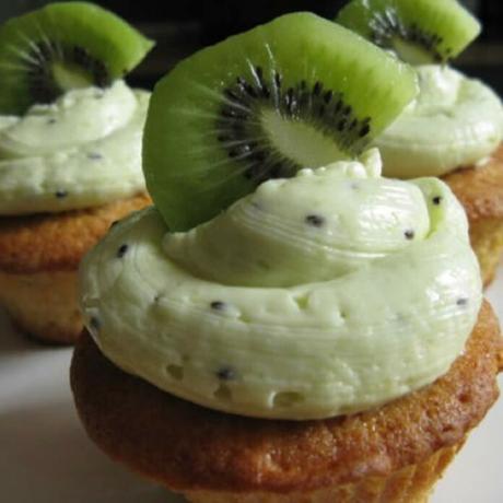 Cupcakes au glaçage kiwi