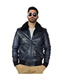 Meilleur blouson de pilote – Comparatif mars 2021 Redskins TRK - Blouson TRK Pilot Victory en cuir ref_47651 Marine - 4XL