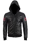 Meilleur blouson de pilote – Comparatif mars 2021 Aviatrix Veste Mode Homme en Cuir Veritable avec Capuche Et Rayures (2VQ9)