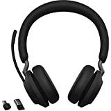Meilleur casque antibruit passif – Comparatif mars 2021 Jabra Evolve2 65 UC Casque sans fil avec Link380a Stéréo Noir - Oreillette Bluetooth sans fil pour appels et musique, 37 heures d'autonomie, casque antibruit passif