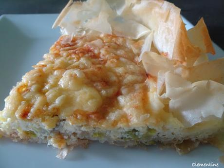 Tarte filo aux poireaux et fromage Tarte filo aux poireaux et fromage