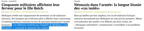dans l’armée comme dans la police ou ailleurs, le message doit être plus clair : #NONazis ! #antiracisme dans l’armée comme dans la police ou ailleurs, le message doit être plus clair : #NONazis ! #antiracisme