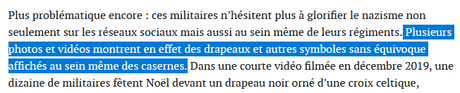 dans l’armée comme dans la police ou ailleurs, le message doit être plus clair : #NONazis ! #antiracisme dans l’armée comme dans la police ou ailleurs, le message doit être plus clair : #NONazis ! #antiracisme