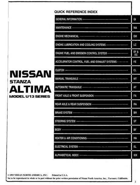 Free Reading 1994 nissan stanza altima u13 service manual download Epub PDF