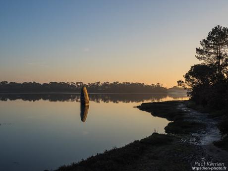 fin de nuit sur le #menhir de Penglaouic #Loctudy #Bretagne #Finistère