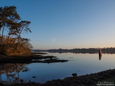 fin de nuit sur le #menhir de Penglaouic #Loctudy #Bretagne #Finistère