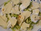 Tortino pane carasau, burrata puntarelle avec pain sarde