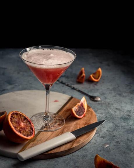 Cocktail au gin et à l’orange sanguine