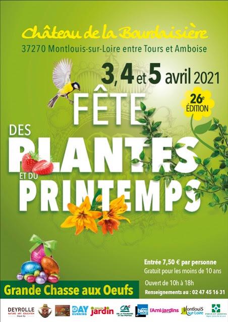 26 éme édition de la Fête des plantes et du printemps au Château de la Bourdaisière, les 3, 4, 5 avril 2021