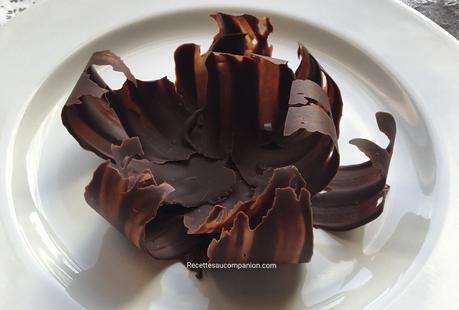 Fleur de nénuphar en chocolat réalisation facile 