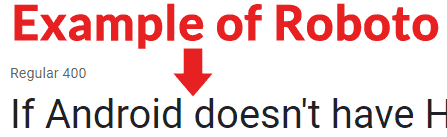 Core Web Vitals n’est pas vraiment votre problème? Capture d'écran de la police Roboto