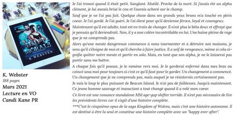 Shift of Morals (Kingdom of Wolves #5) de K. Webster (Lecture en VO)
