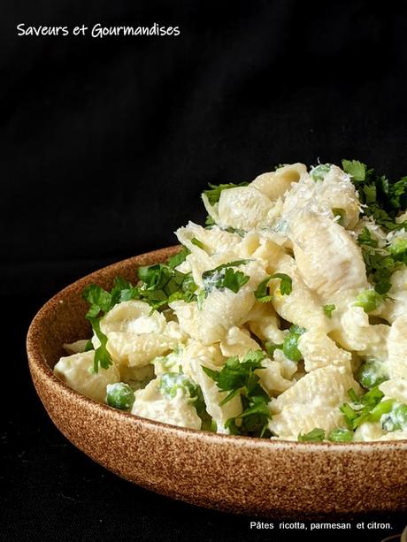 Pâtes Riccota, Parmesan et Citron.