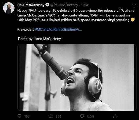 [REVUE DE PRESSE] Paul McCartney réédite “Ram” avec sa regrettée épouse Linda