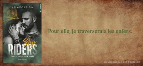 Styx Riders, Tome 1 : La Colère d'Hadès      Kalypso Caldin