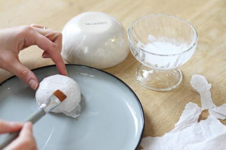 Bol doré en papier mâché à faire soi-même vide poche papier mâché diy facile