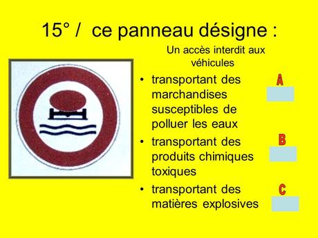 Divers - Code de la route