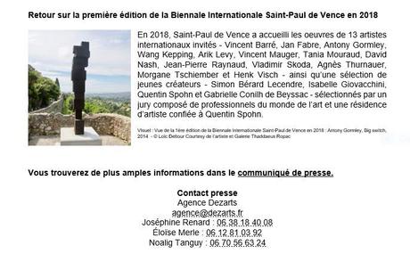 B I S 2e édition de la Biennale de Saint-Paul de Vence 26 Juin au 2 Octobre 2021