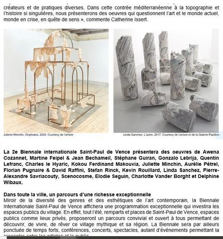 B I S 2e édition de la Biennale de Saint-Paul de Vence 26 Juin au 2 Octobre 2021