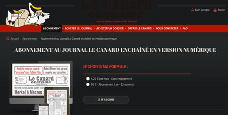 Le vénérable Canard Enchaîné propose enfin des abonnements numériques !
