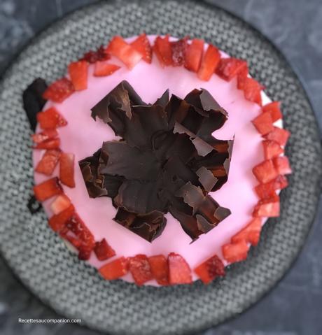 Fraisier facile aux biscuits roses de Reims au companion thermomix ou sans robot