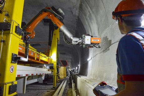 La robotique : déjà une réalité sur tous les chantiers ? un robot dans un tunnel