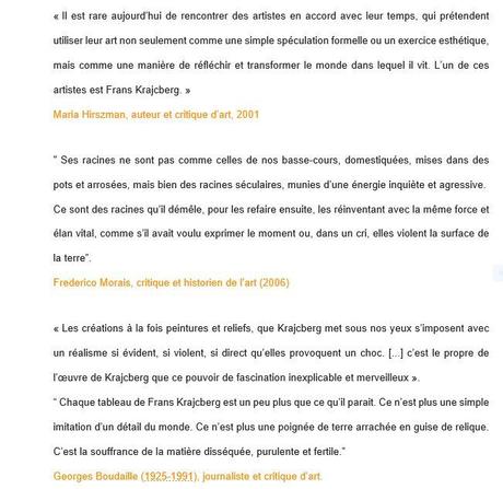 Espace Frans Krajcberg – ce dernier aurait 100 ans ce jour – le 12 Avril 2021 –