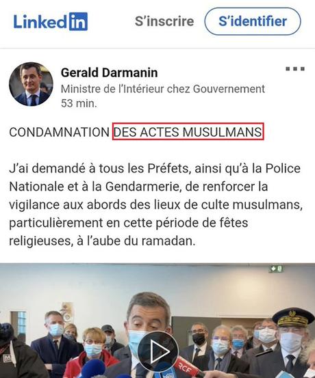 le gouvernement envoie le pompier pyromane Darmanin éteindre l’incendie qu’il a lui-même allumé… #islamophobie #Rennes #Avicenne le gouvernement envoie le pompier pyromane Darmanin éteindre l’incendie qu’il a lui-même allumé… #islamophobie #Rennes #Avicenne