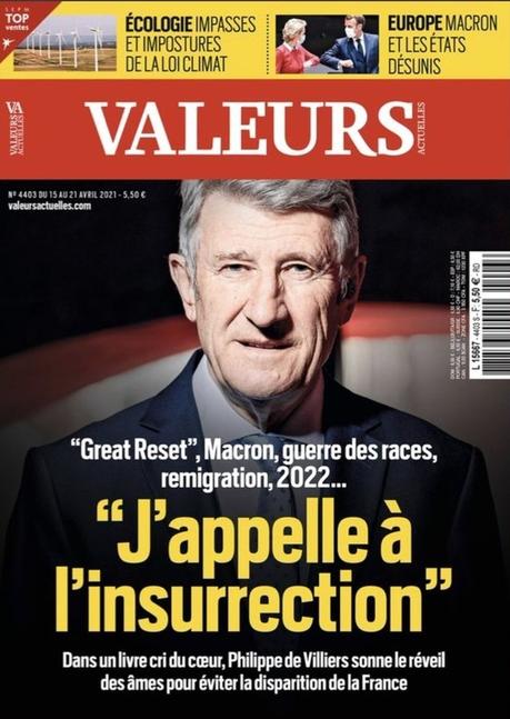Pour Philippe de Villiers, l’insurrection qui vient sera identitaire, raciste et complotiste #islamophobie