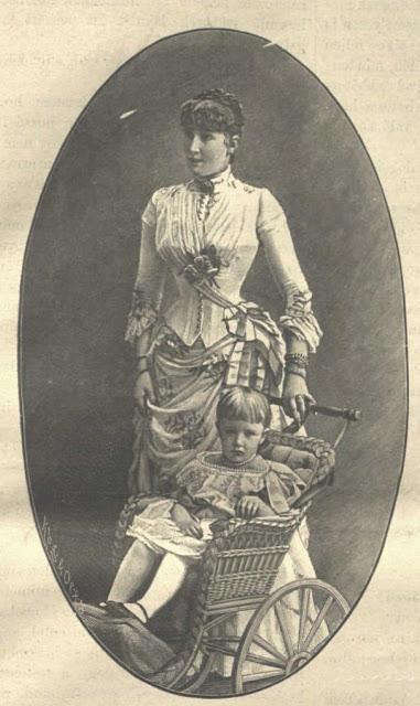 L'archiduchesse Stéphanie, princesse de Belgique, et sa fille Erzsi