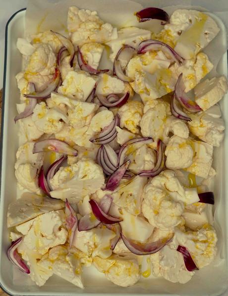 Salade de chou-fleur cuit et cru
