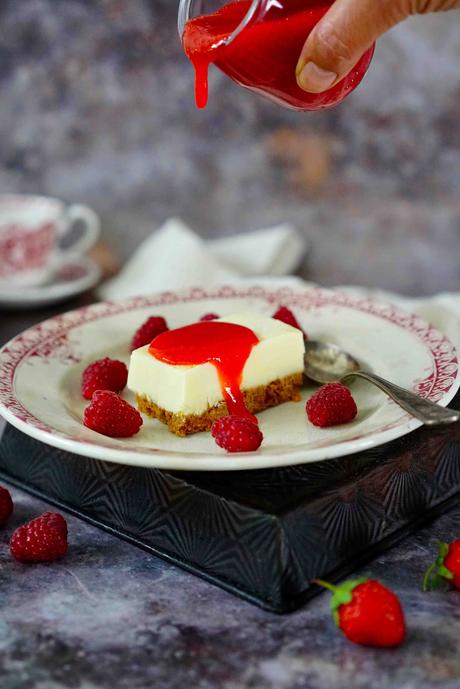 glace , cheesecake , dessert pratique à faire , spéculoos , fraises