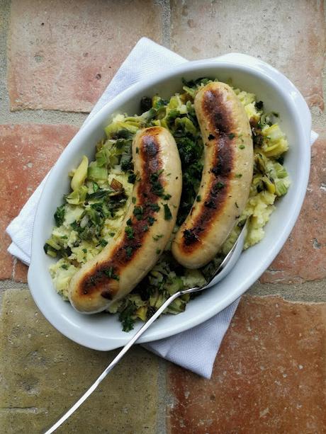 Boudin à l'écrasée de pommes de terre & aux poireaux