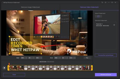 HitPaw Watermark Remover : supprimer les filigranes des images & vidéos