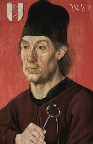 Portrait de Moritz Ensinger architecte de la cathedrale d'Ulm 1482 coll priv