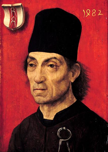 Portrait de Moritz Ensinger architecte de la cathedrale d'Ulm 1482 landesmuseum-Mayence