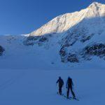 Pigne d’Arolla, descente SE puis rive droite du glacier du Mont Collon (3790m)