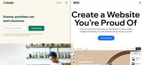 Wix contre Shopify