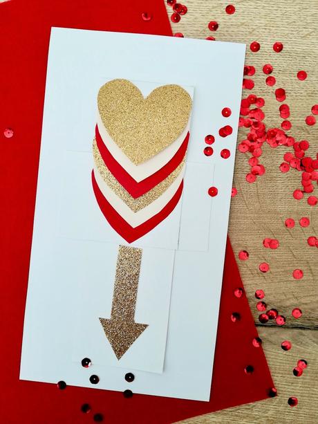 carte fête des mères interactive 3d coeur saint Valentin rouge doré paillette- blog déco - clem around the corner