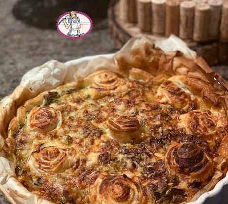 Tarte rapide courgette poireau et gorgonzola