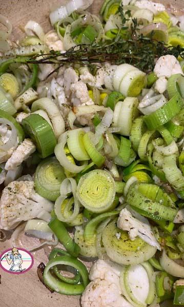 Tarte rapide courgette poireau et gorgonzola